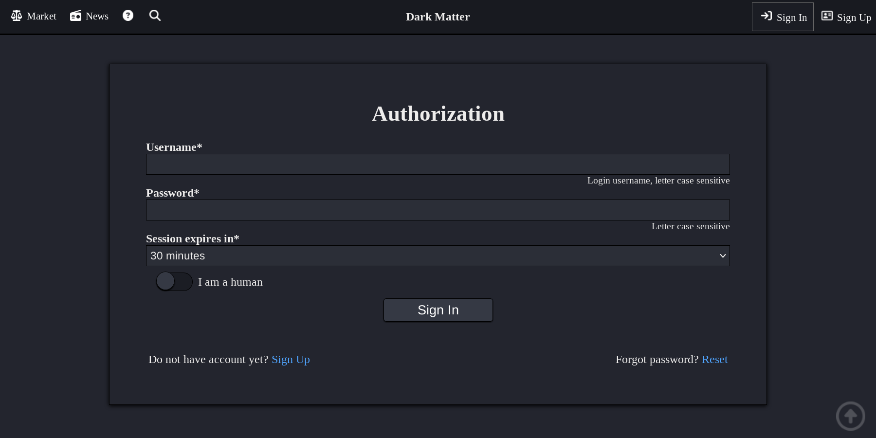 Login Interface